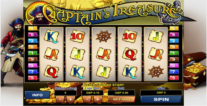 Captain's treasure slot screenshot