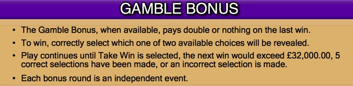 White Wizard Gamble Bonus